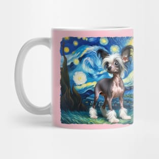 Starry Chinese Crested Portrait - Dog Portrait Mug